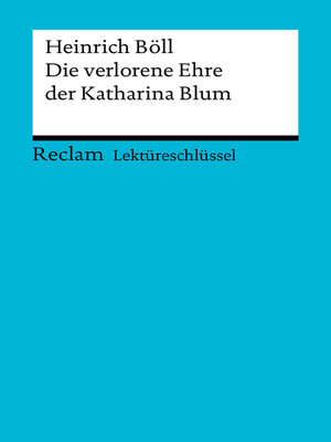 cover image of Lektüreschlüssel. Heinrich Böll
